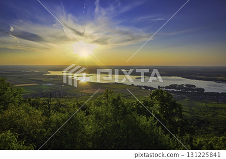 South Moravia Landscape with Palava Hills. Czech Republic Nature View 131225841