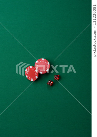 Dice game Craps in casino with chips, bets and risk. Craps game 131226081