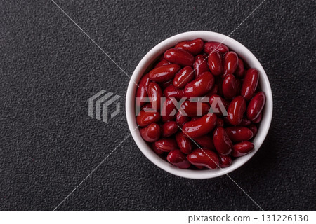 Red beans canned as an ingredient for cooking healthy or vegetarian food. Canned beans Red beans canned as an ingredient for cooking healthy or vegetarian food. Canned beans 131226130