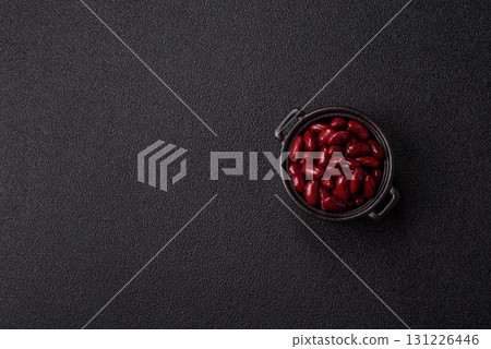 Red beans canned as an ingredient for cooking healthy or vegetarian food. Canned beans Red beans canned as an ingredient for cooking healthy or vegetarian food. Canned beans 131226446
