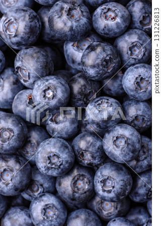 Fresh juicy blueberries, healthy vegan food with vitamins and minerals. Blueberries berry 131226813