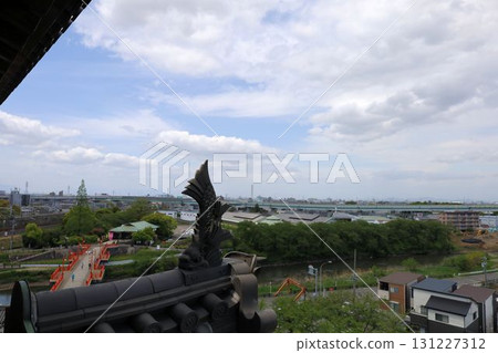 View from Kiyosu Castle and Otebashi Bridge [Aichi Prefecture] 131227312