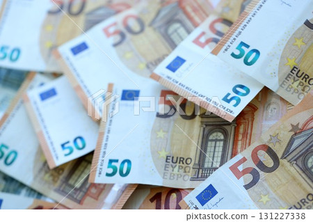 Euro money background Banknotes Design. Euro cash payment and wages. Cash background banner Euro money background Banknotes Design. Euro cash payment and wages. Cash background banner 131227338