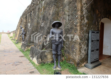 Galle, fort scenery and bronze statue [Sri Lanka] 131227656