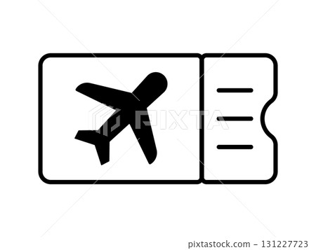 單調的機票圖標 單調的機票圖標 131227723