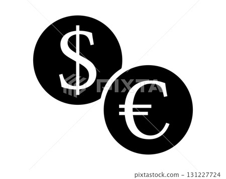 貨幣兌換圖示單色 貨幣兌換圖示單色 131227724