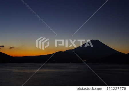 Mount Fuji as the midwinter morning sun rises from Lake Shoji Mount Fuji as the midwinter morning sun rises from Lake Shoji 131227776