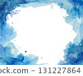 Sky blue painted frame with transparent background 131227864