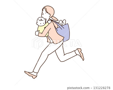 Running, housewives are busy 131228278