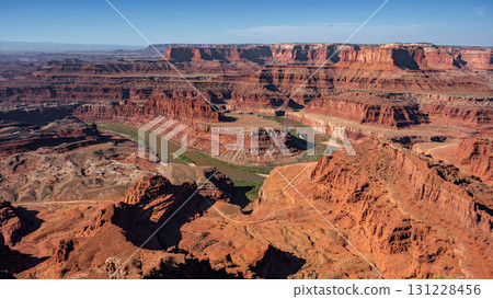 Colorado river view from Dead Horse Point overlook in Canyonlands National Park, Utah, USA 131228456