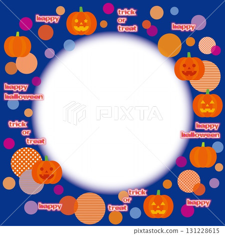 萬聖節框架白色空間傑克南瓜燈南瓜 萬聖節框架白色空間傑克南瓜燈南瓜 131228615