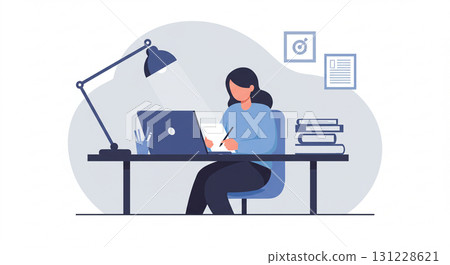 Focus on paperwork 131228621
