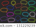 Neon speech bubble set colorful 131229239