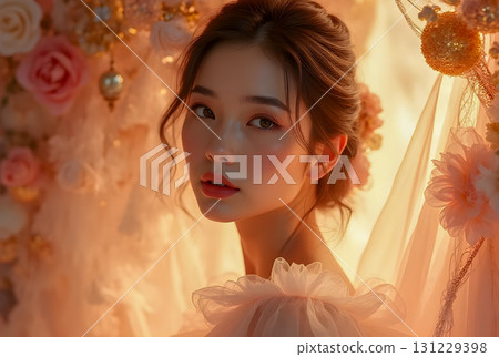 portrait of a beautiful bride portrait of a beautiful bride 131229398