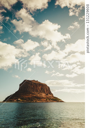 View of Monemvasia island in Greece 131229608