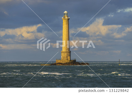 Phare de la Hague near Cap de la Hague, Normandy, France 131229842