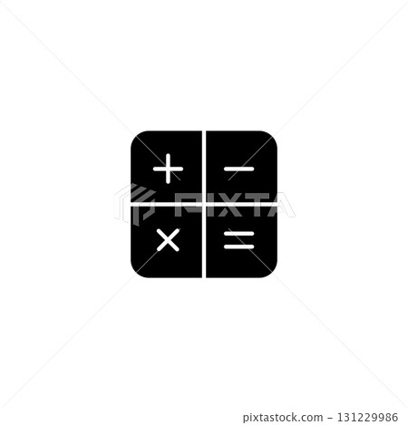 Calculator icon isolated on a white background. Accounting calculator icon. black calculator vector 131229986