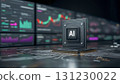 AI semiconductor chips and data analysis represent the future of technology 131230022