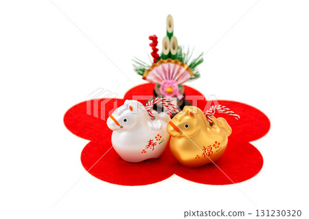 馬年新年材料 金銀 福十五、門松 梅花 馬年新年材料 金銀 福十五、門松 梅花 131230320