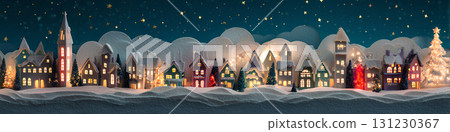 Beautiful Christmas night streetscape-1 131230367