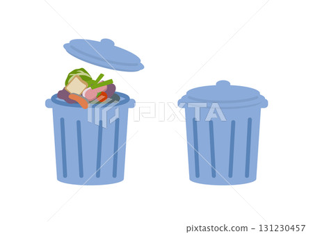 Garbage thrown in the trash 131230457