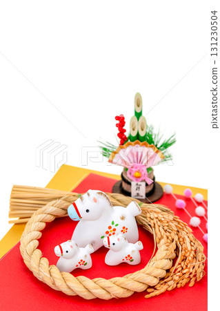 Year of the Horse New Year's Material Cute Horse Parent and Child Shimenawa Decoration Year of the Horse New Year's Material Cute Horse Parent and Child Shimenawa Decoration 131230504