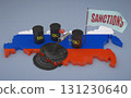Russian Oil Sanctions Concept 131230640