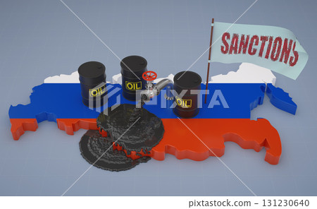 Russian Oil Sanctions Concept Russian Oil Sanctions Concept 131230640