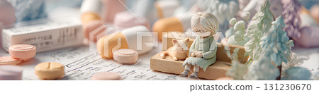 Elderly people suffering from overdose (paper craft) -1 131230670