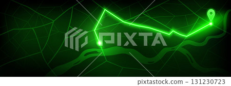 Digital GPS navigation with neon map 131230723