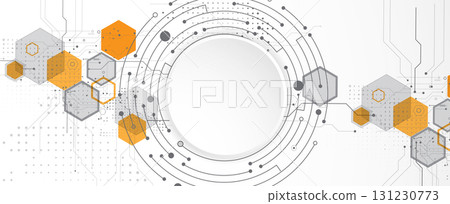 Abstract computer technology and business concept with circuit board 131230773
