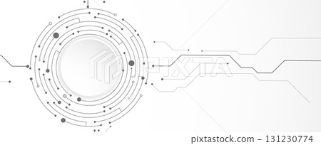 Abstract computer technology and business concept with circuit board 131230774