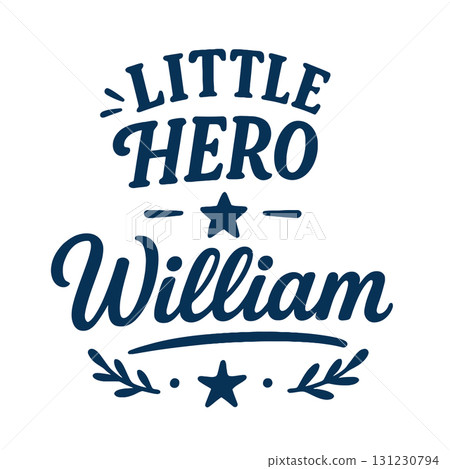 Little Hero William - Personalized Superhero Name Design for Kids' Apparel and Gifts 131230794