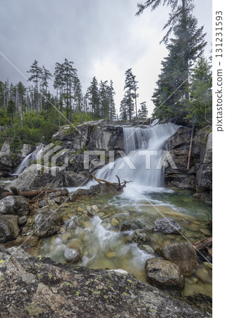 Great Waterfall of Cold Stream (Velky vodopad Studeneho potoka) in High Tatras mountains, Slovakia 131231593
