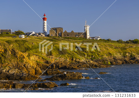 Saint-Mathieu Lighthouse, Pointe Saint-Mathieu in Plougonvelin, Finistere, France Saint-Mathieu Lighthouse, Pointe Saint-Mathieu in Plougonvelin, Finistere, France 131231633