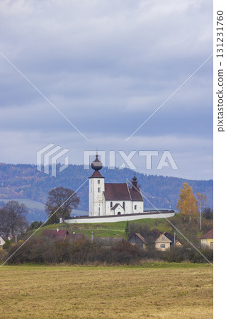 Historic Church of the Holy Spirit in Zehra Slovakia on Hilltop 131231760