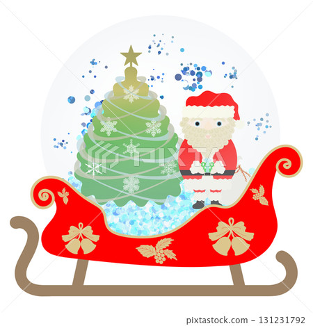 Sled-shaped snow globe 131231792