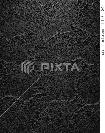A vertical background image of a dark, charcoal-colored earthen wall with trowel marks remaining A vertical background image of a dark, charcoal-colored earthen wall with trowel marks remaining 131231845