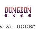 Dungeon typography with game icons. 131231927