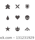 Game or board game design icon set collection. 131231929