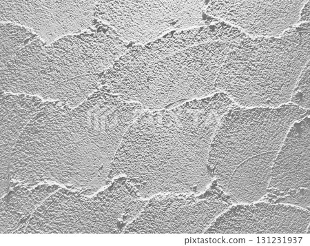 淺灰色土牆的水平背景影像，帶有抹刀痕跡 131231937