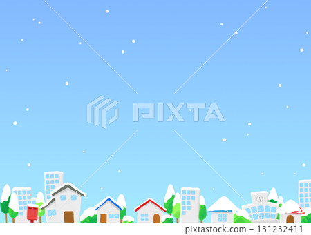 白雪皚皚的街道 131232411