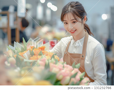 可愛的花店店員 131232766