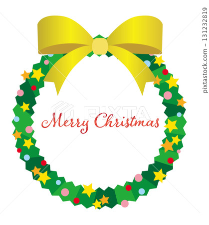 Christmas wreath frame/ribbon gold 131232819