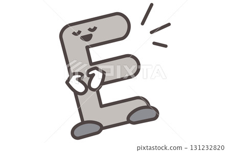 帶有字母 E 插圖的可愛人物素材 字母 E 可愛 帶有字母 E 插圖的可愛人物素材 字母 E 可愛 131232820