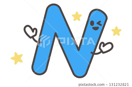 帶有字母 N 插圖的可愛人物素材字母 N 可愛 帶有字母 N 插圖的可愛人物素材字母 N 可愛 131232821