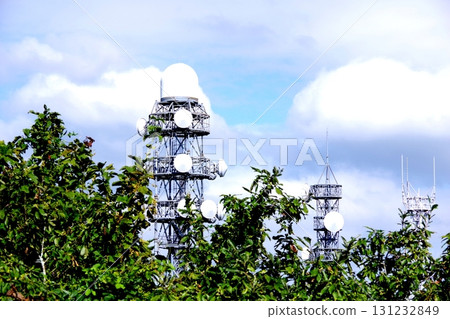 Steel tower in sunny day Steel tower in sunny day 131232849