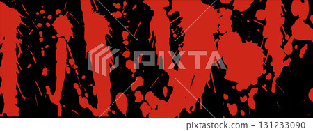 Red blood drops pattern. Halloween or crime scene designs. 131233090