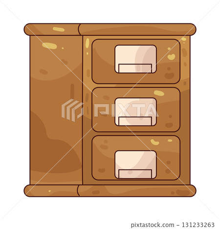 illustration of File Cabinet illustration of File Cabinet 131233263