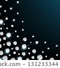 Diamonds are falling black background square banner 131233344